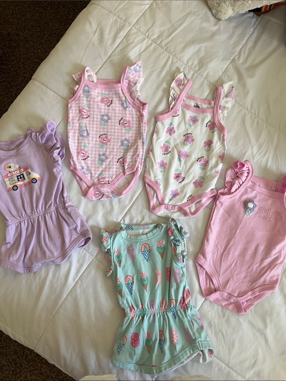 So Cute! 5 Pastel Baby Girl One Piece Outfits